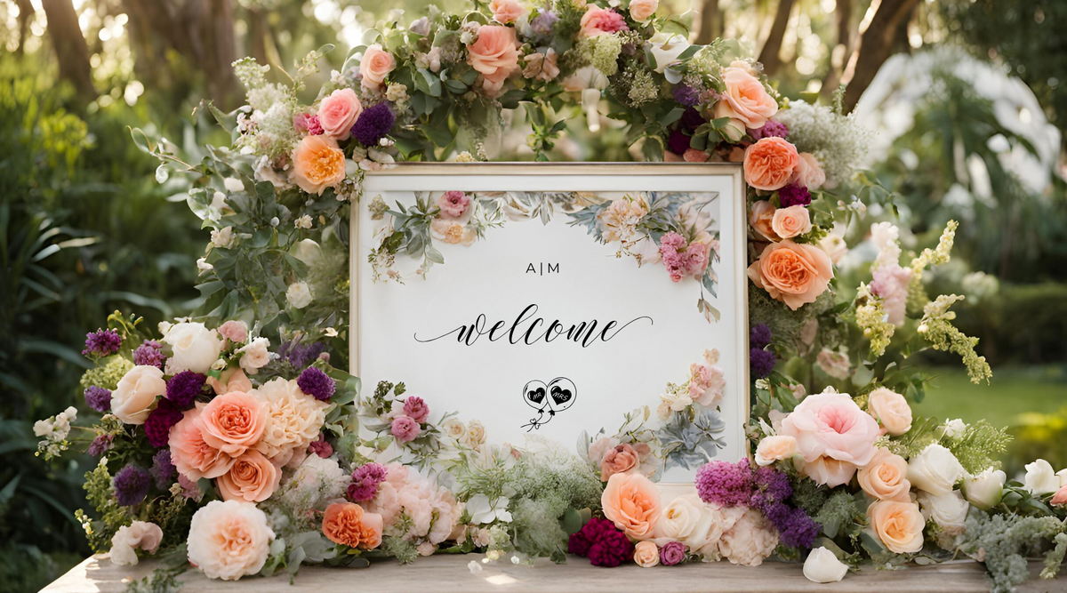 Incorporating Floral Elements into Your Custom Wedding Signs
