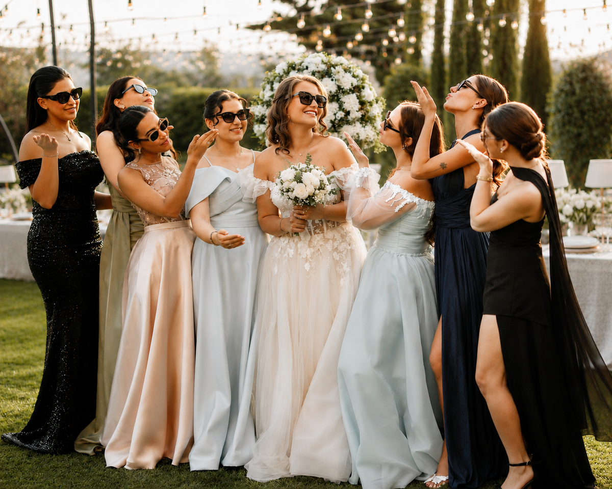 Bridesmaids and Bride