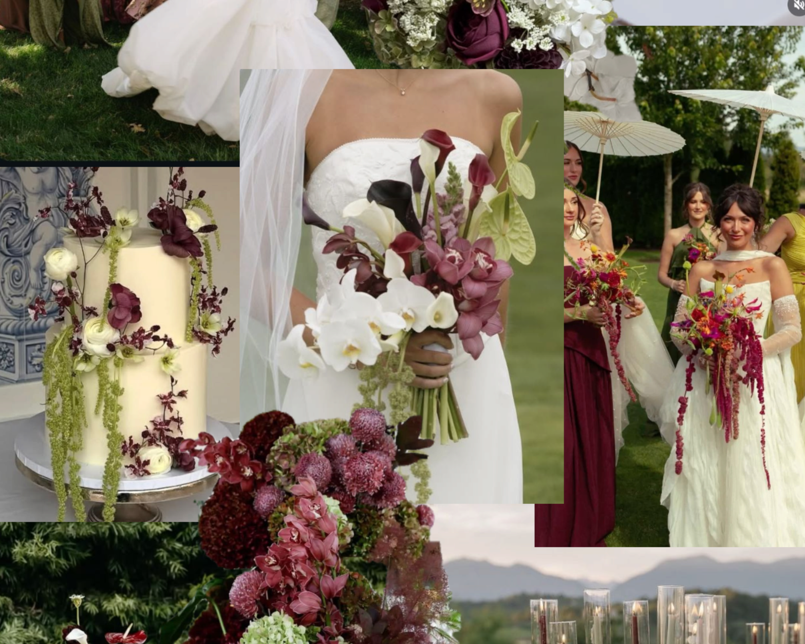 Wedding color palette swatch