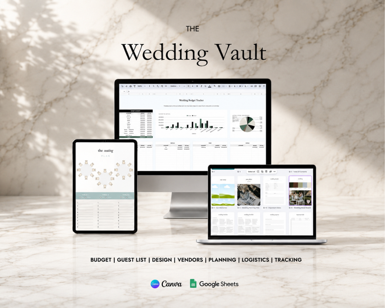 A wedding planning organization system