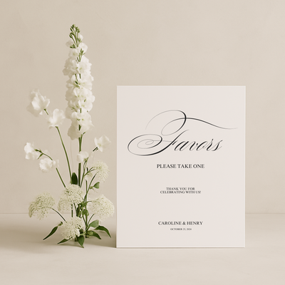 Favors Sign I | Florence Collection | Wedding Signage