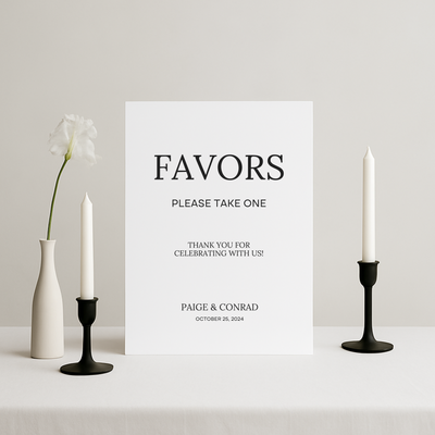 Favors Sign I | Moda Collection | Wedding Signage