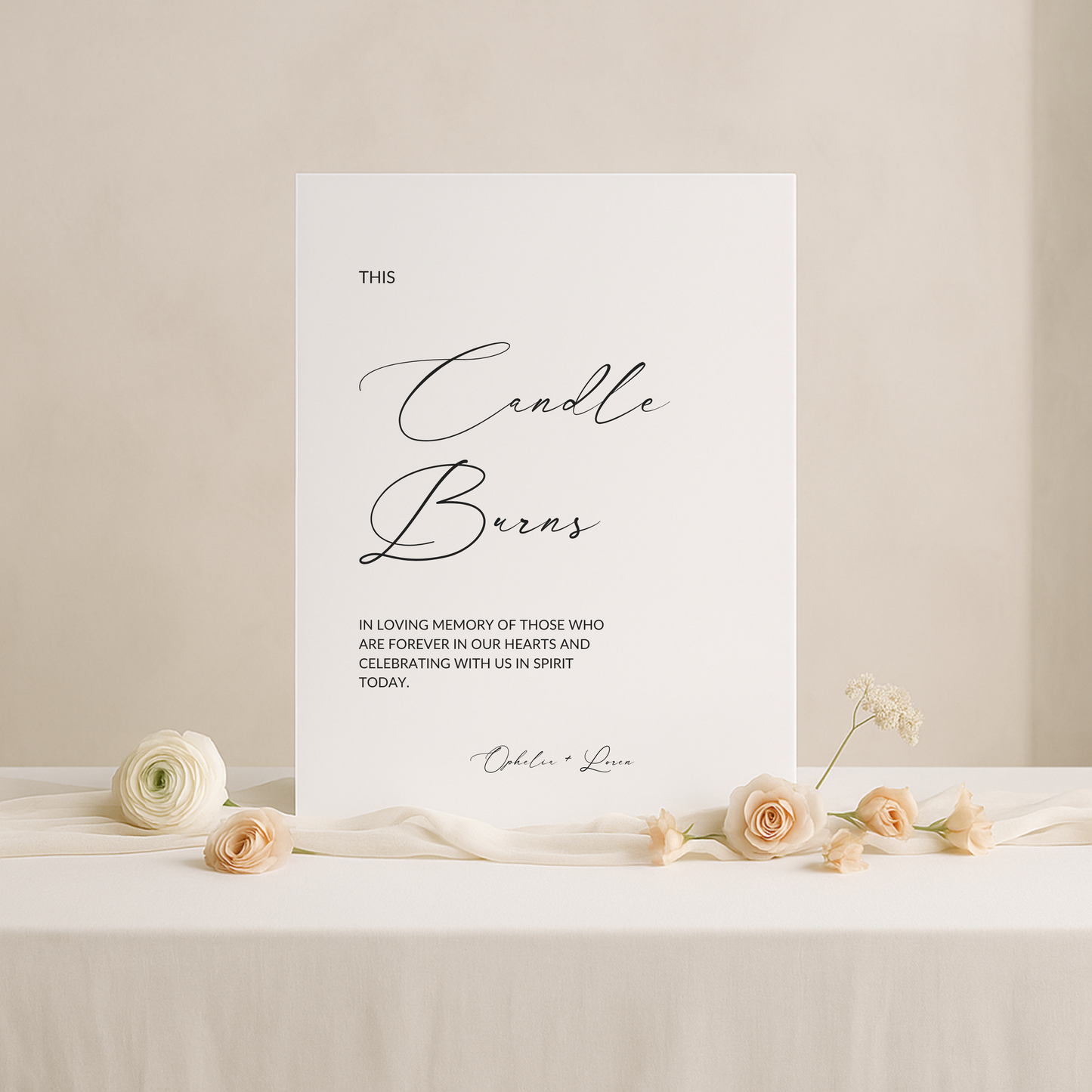 In Loving Memory Sign IV | Aria Collection | Wedding Signage