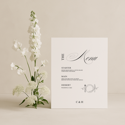 Menu Sign IV | Florence Collection | Wedding Signage