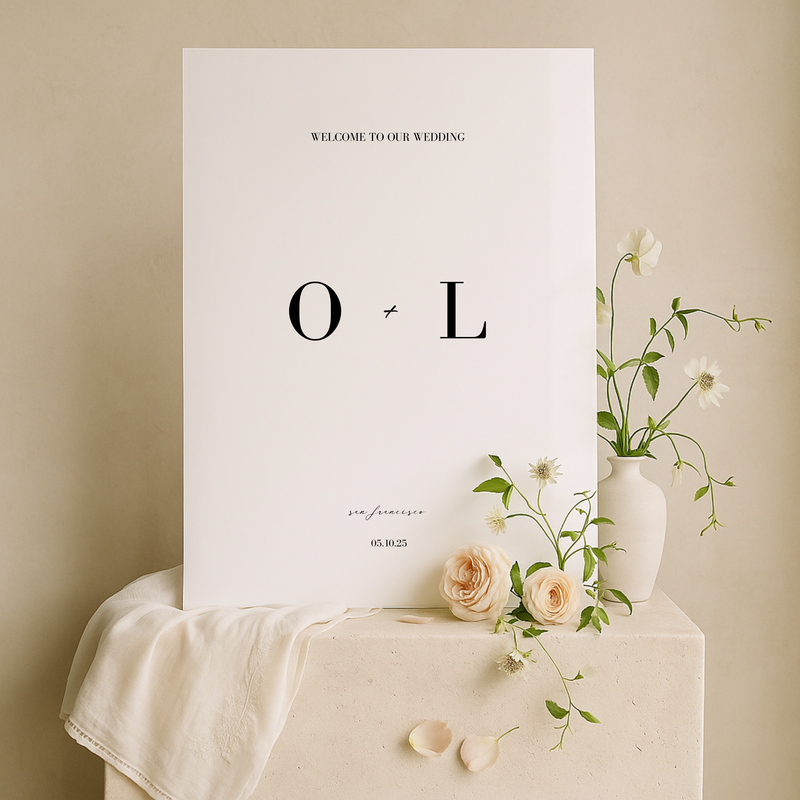 Welcome Sign V | Aria Collection | Wedding Signage