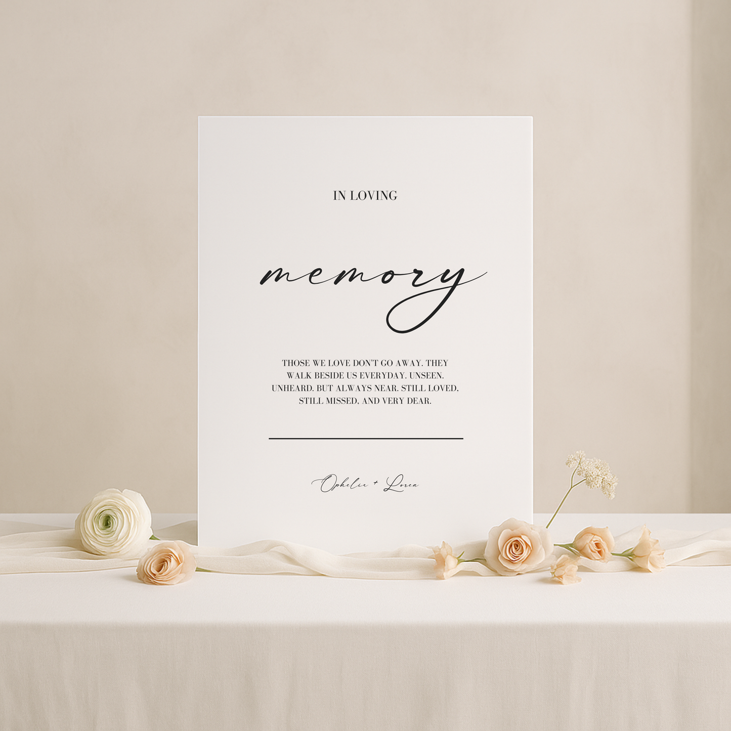 In Loving Memory Sign I | Aria Collection | Wedding Signage