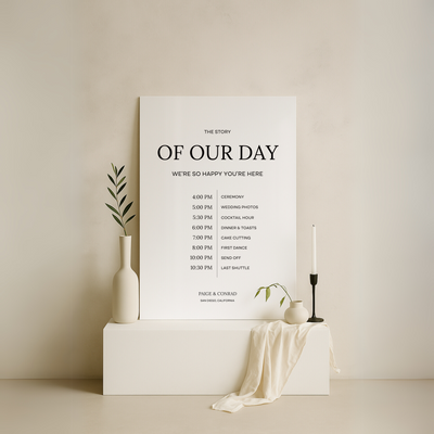 Schedule Sign I | Moda Collection | Wedding Signage
