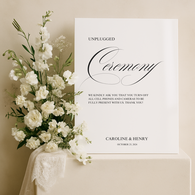 Unplugged Ceremony Sign I | Florence Collection | Wedding Signage