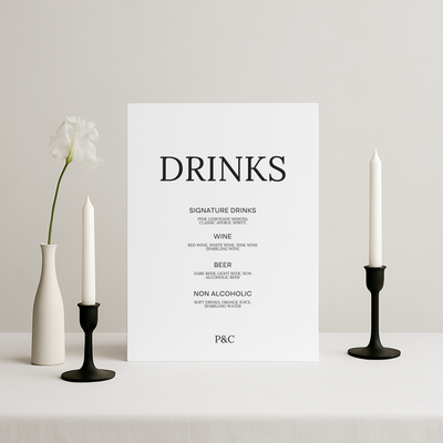Drinks & Bar Sign IV | Moda Collection | Wedding Signage