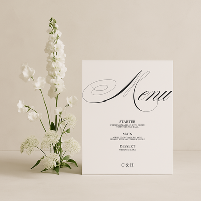 Menu Sign III | Florence Collection | Wedding Signage