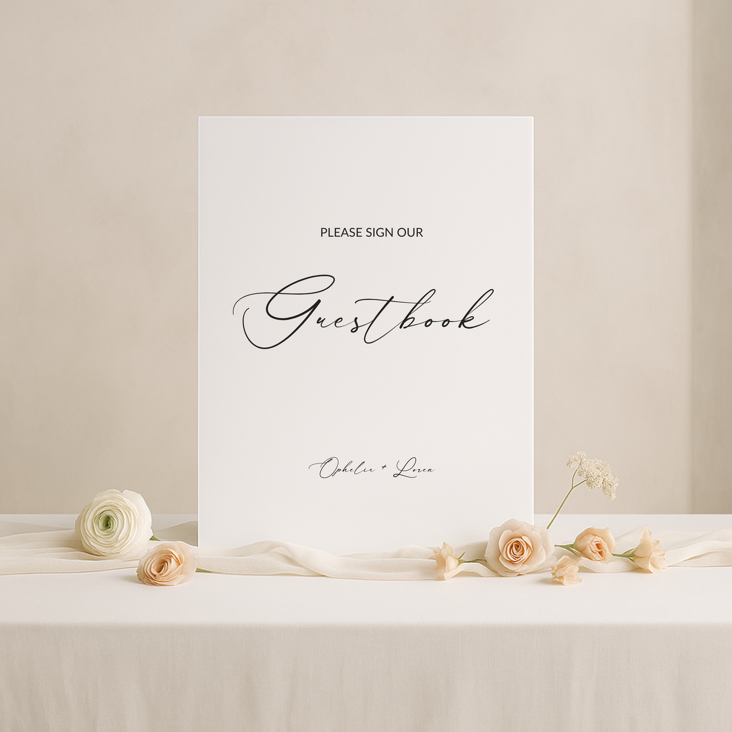 Guestbook Sign I | Aria Collection | Wedding Signage