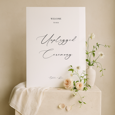 Unplugged Ceremony Sign II | Aria Collection | Wedding Signage
