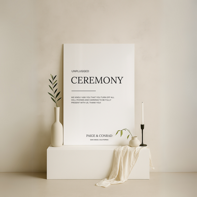 Unplugged Ceremony Sign I | Moda Collection | Wedding Signage