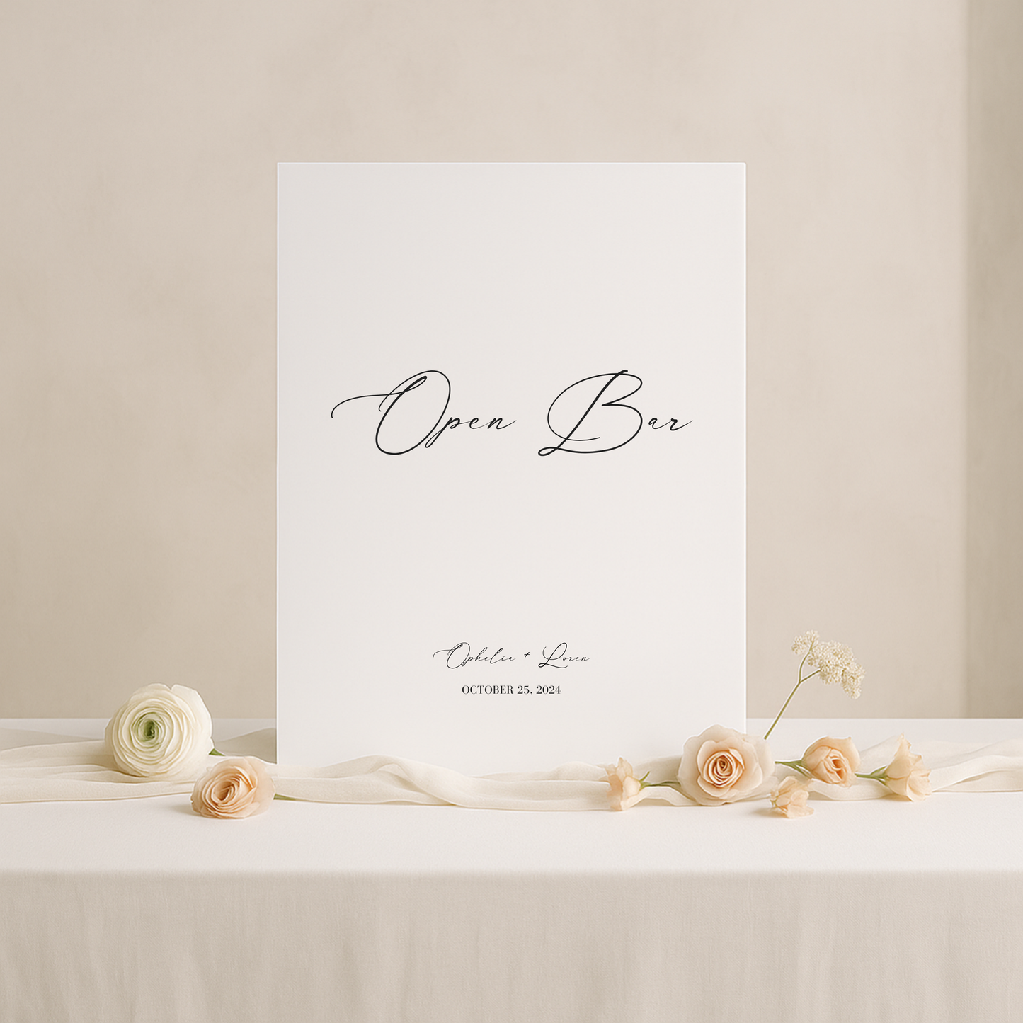 Drinks & Bar Sign VII | Aria Collection | Wedding Signage