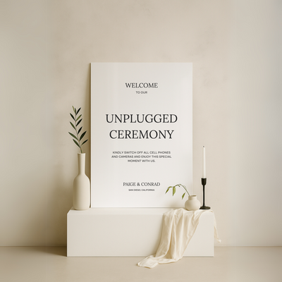 Unplugged Ceremony Sign II | Moda Collection | Wedding Signage