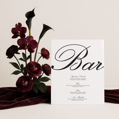 Drinks & Bar Sign II | Reina Collection | Wedding Signage