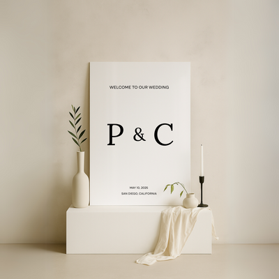 Welcome Sign III | Moda Collection | Wedding Signage