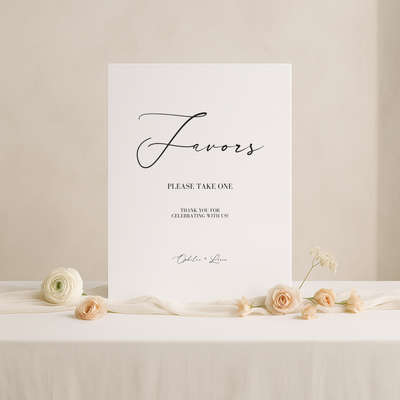 Favors Sign I | Aria Collection | Wedding Signage