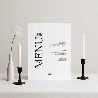 Menu Sign II | Moda Collection | Wedding Signage