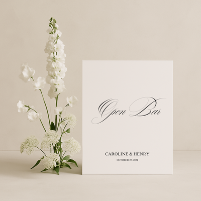 Drinks & Bar Sign VII | Florence Collection | Wedding Signage
