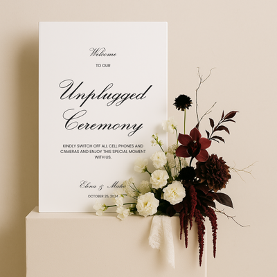 Unplugged Ceremony Sign II | Reina Collection | Wedding Signage