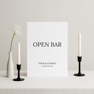 Drinks & Bar Sign VII | Moda Collection | Wedding Signage