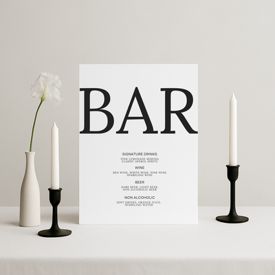 Drinks & Bar Sign II | Moda Collection | Wedding Signage