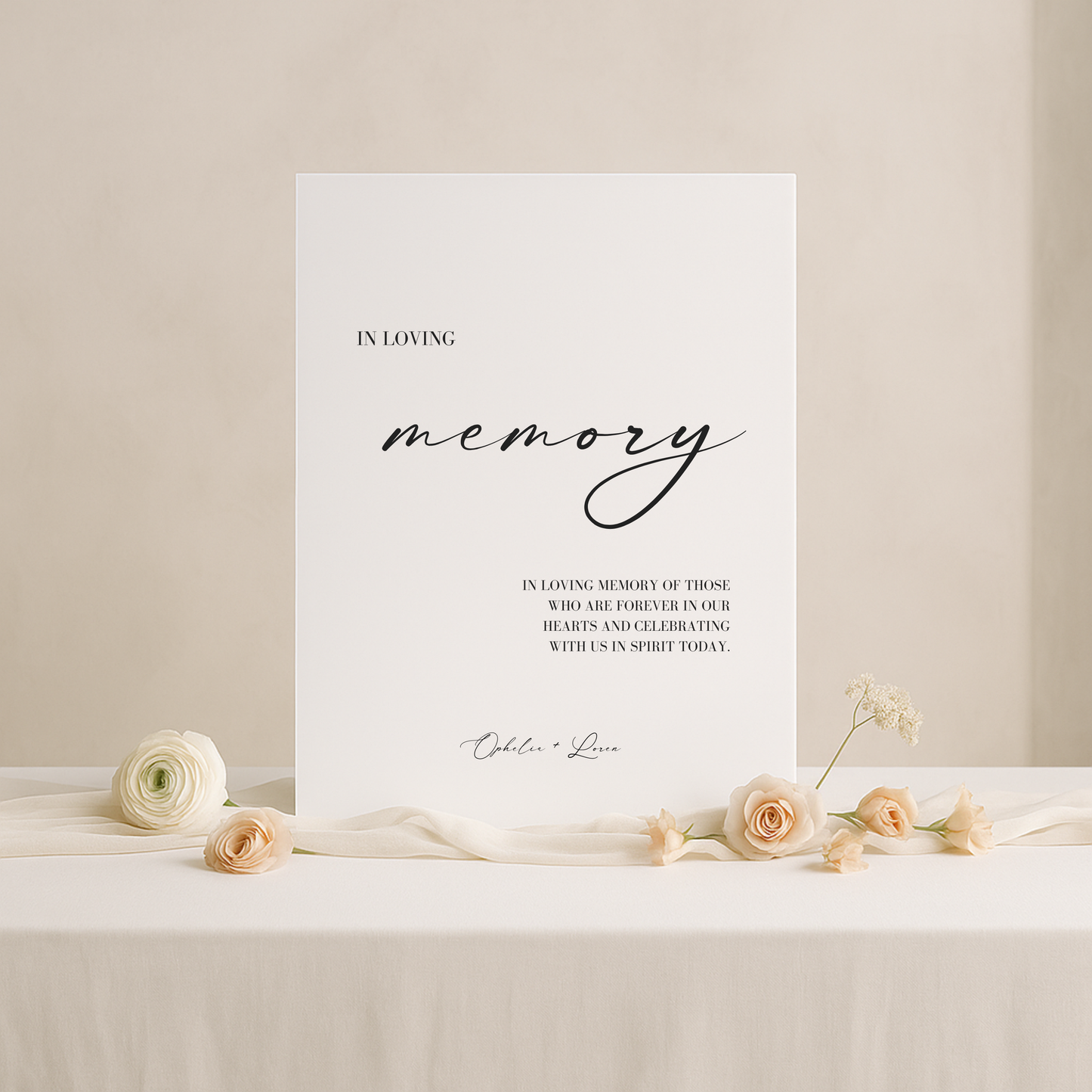 In Loving Memory Sign III | Aria Collection | Wedding Signage