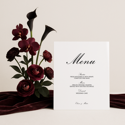 Menu Sign I | Reina Collection | Wedding Signage