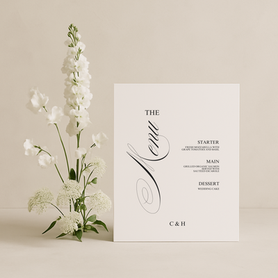 Menu Sign II | Florence Collection | Wedding Signage