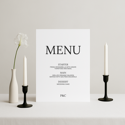 Menu Sign I | Moda Collection | Wedding Signage