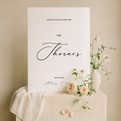 Welcome Sign IV | Aria Collection | Wedding Signage