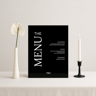 Menu Sign II | Moda Collection | Wedding Signage