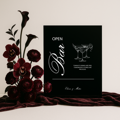 Drinks & Bar Sign V | Reina Collection | Wedding Signage