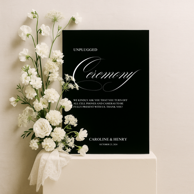 Unplugged Ceremony Sign I | Florence Collection | Wedding Signage