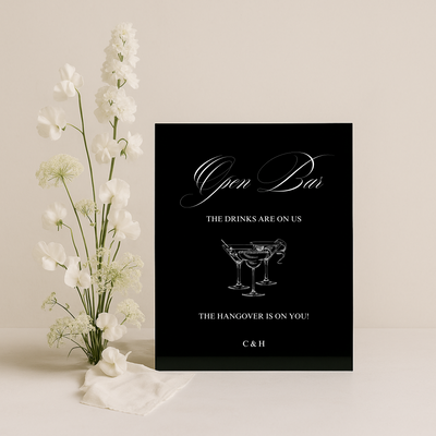Drinks & Bar Sign VI | Florence Collection | Wedding Signage