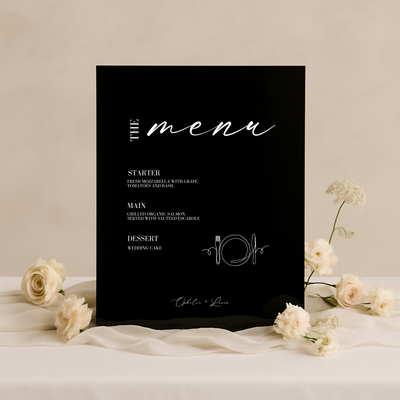 Menu Sign IV | Aria Collection | Wedding Signage