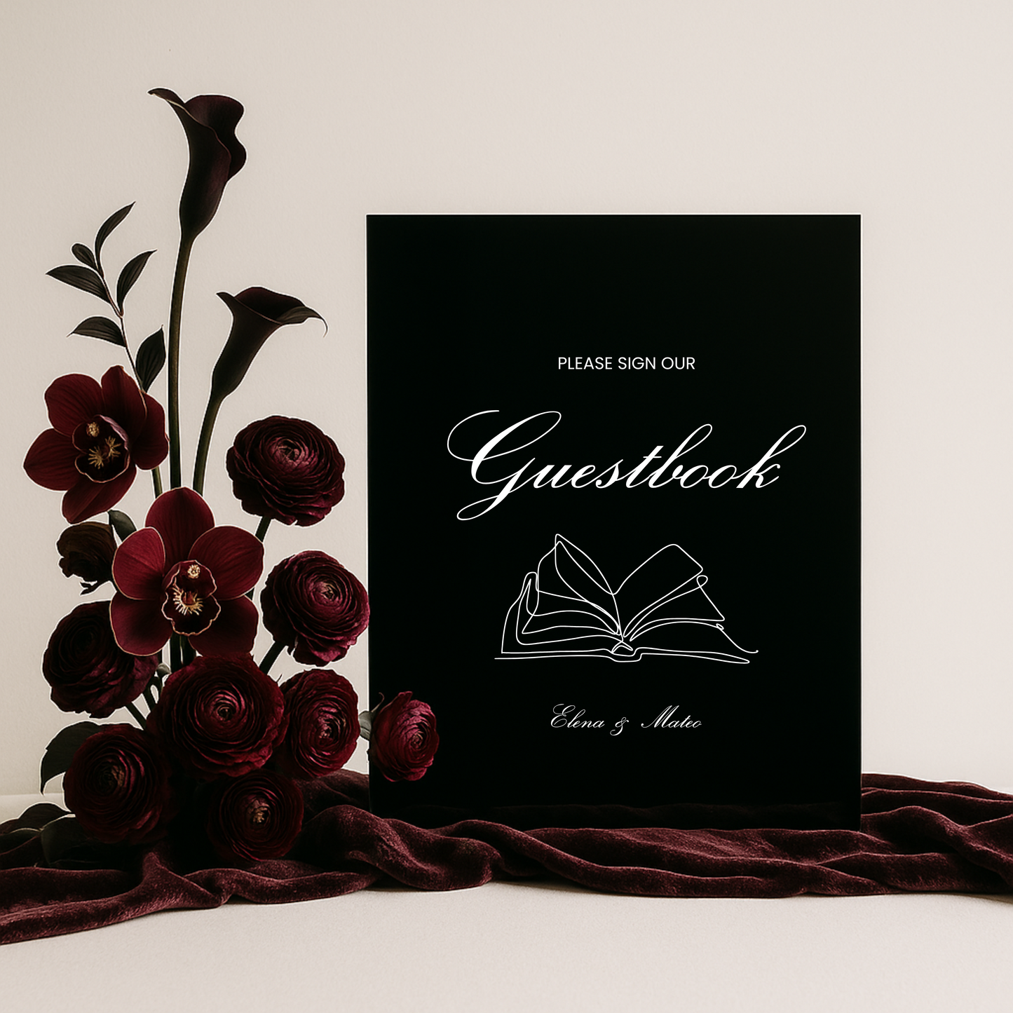Guestbook Sign II | Reina Collection | Wedding Signage