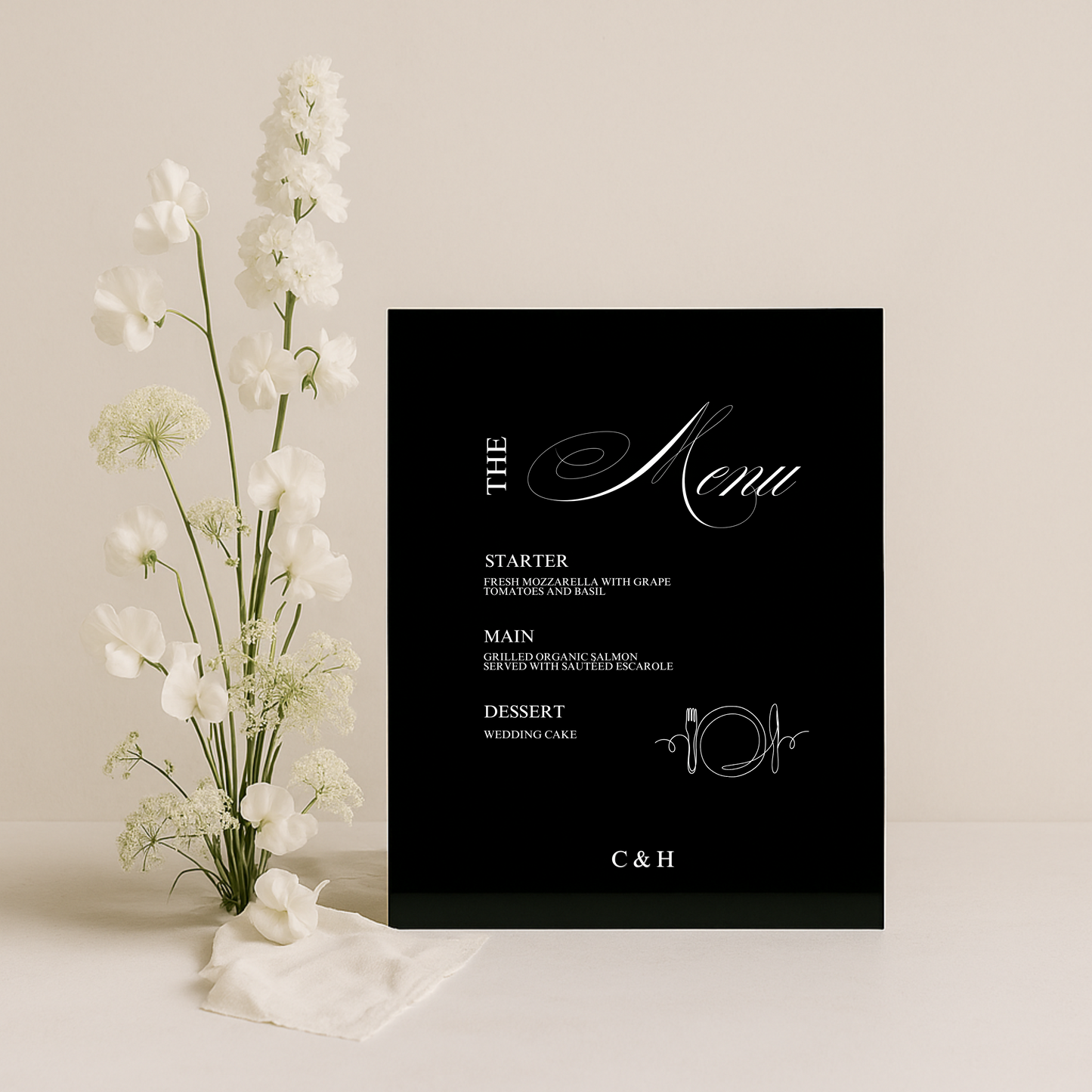 Menu Sign IV | Florence Collection | Wedding Signage