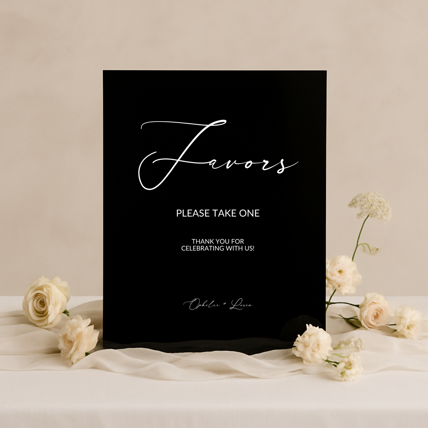 Favors Sign I | Aria Collection | Wedding Signage