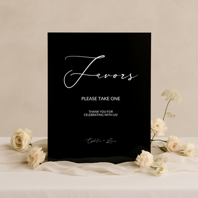 Favors Sign I | Aria Collection | Wedding Signage