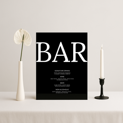 Drinks & Bar Sign II | Moda Collection | Wedding Signage