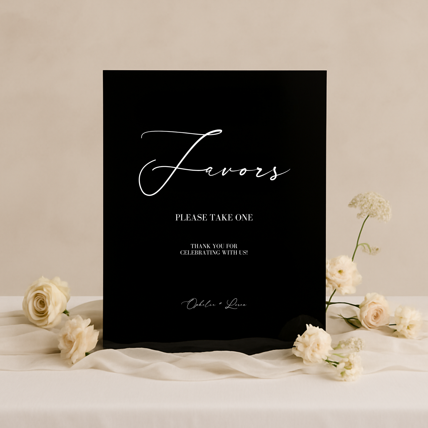 Favors Sign I | Aria Collection | Wedding Signage