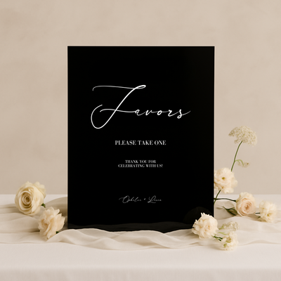 Favors Sign I | Aria Collection | Wedding Signage