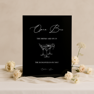 Drinks & Bar Sign VI | Aria Collection | Wedding Signage