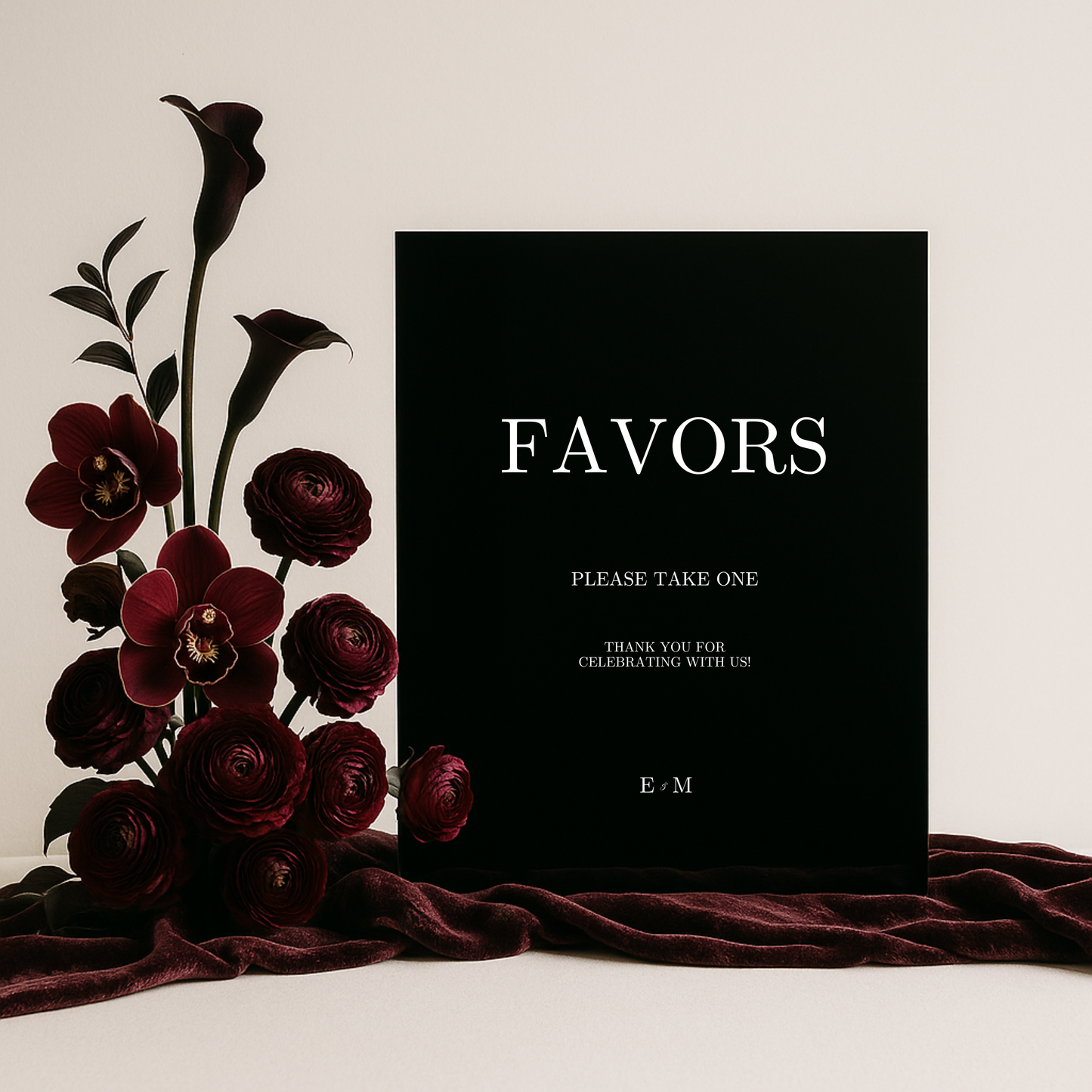 Favors Sign II | Reina Collection | Wedding Signage