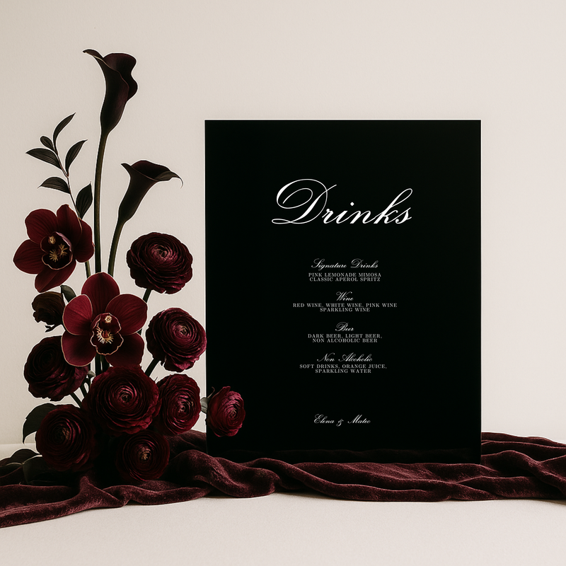Drinks & Bar Sign IX | Reina Collection | Wedding Signage