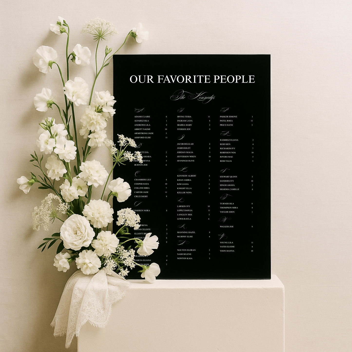 Seating Chart Sign II | Florence Collection | Wedding Signage