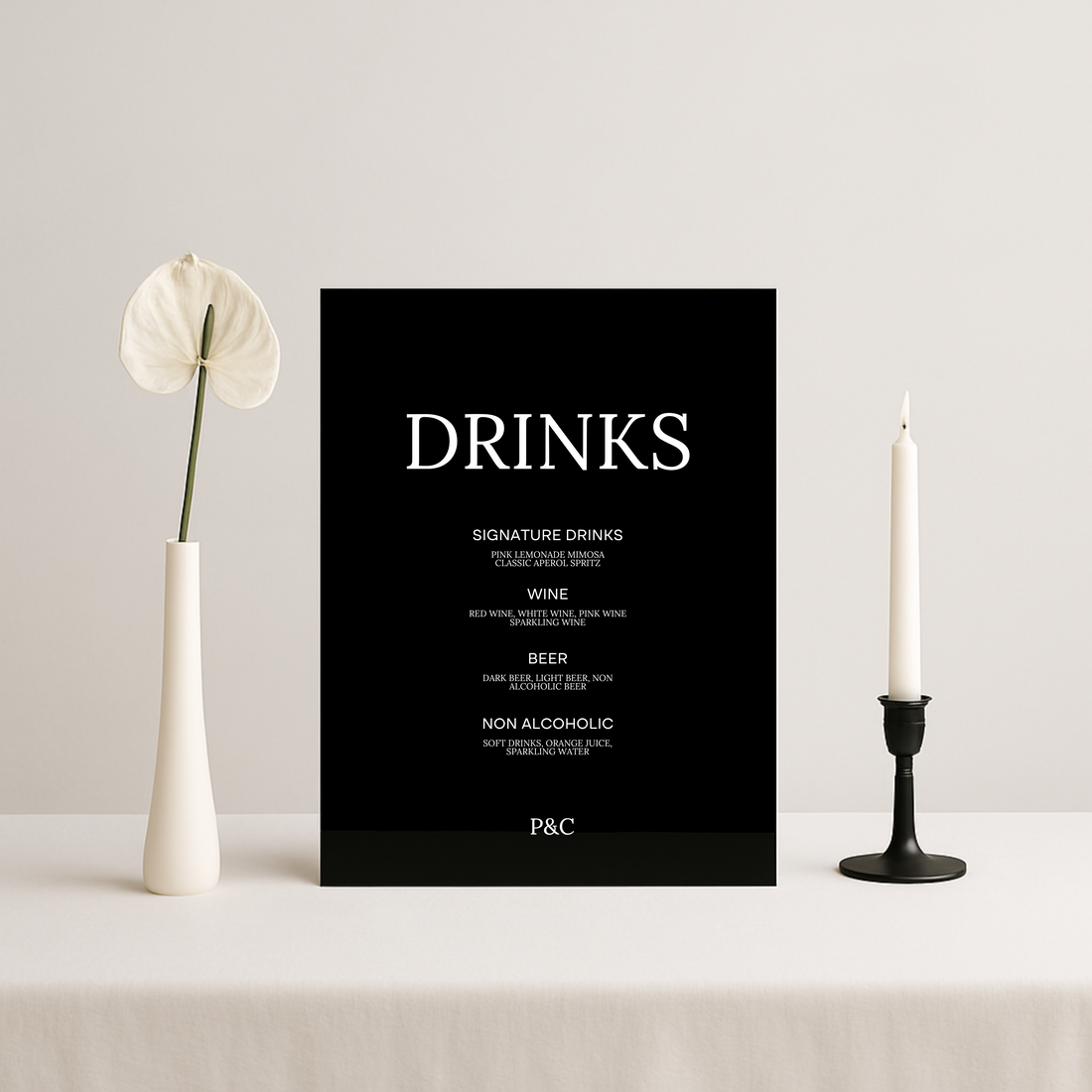 Drinks & Bar Sign IV | Moda Collection | Wedding Signage