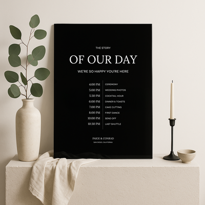 Schedule Sign I | Moda Collection | Wedding Signage